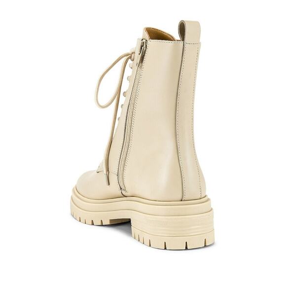 NWT Tony Bianco Lug Sole Lace Up Boots Cream - Picture 3 of 12